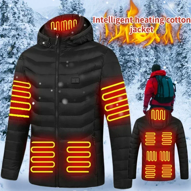 Men's Thermal Jacket 11 Zone Controlled Temperature Usb Electric Heating Coat Heating Clothing New Winter Ski Self-heating Parka 2