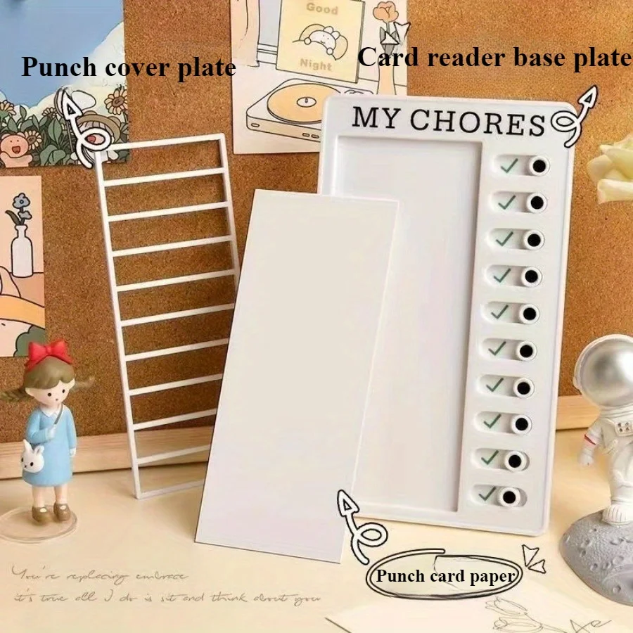 Reusable Memo Pad Chores Checklist Daily Planner Memo Chore Chart Detachable Board for Kid Self-discipline Routine Planning Card 4