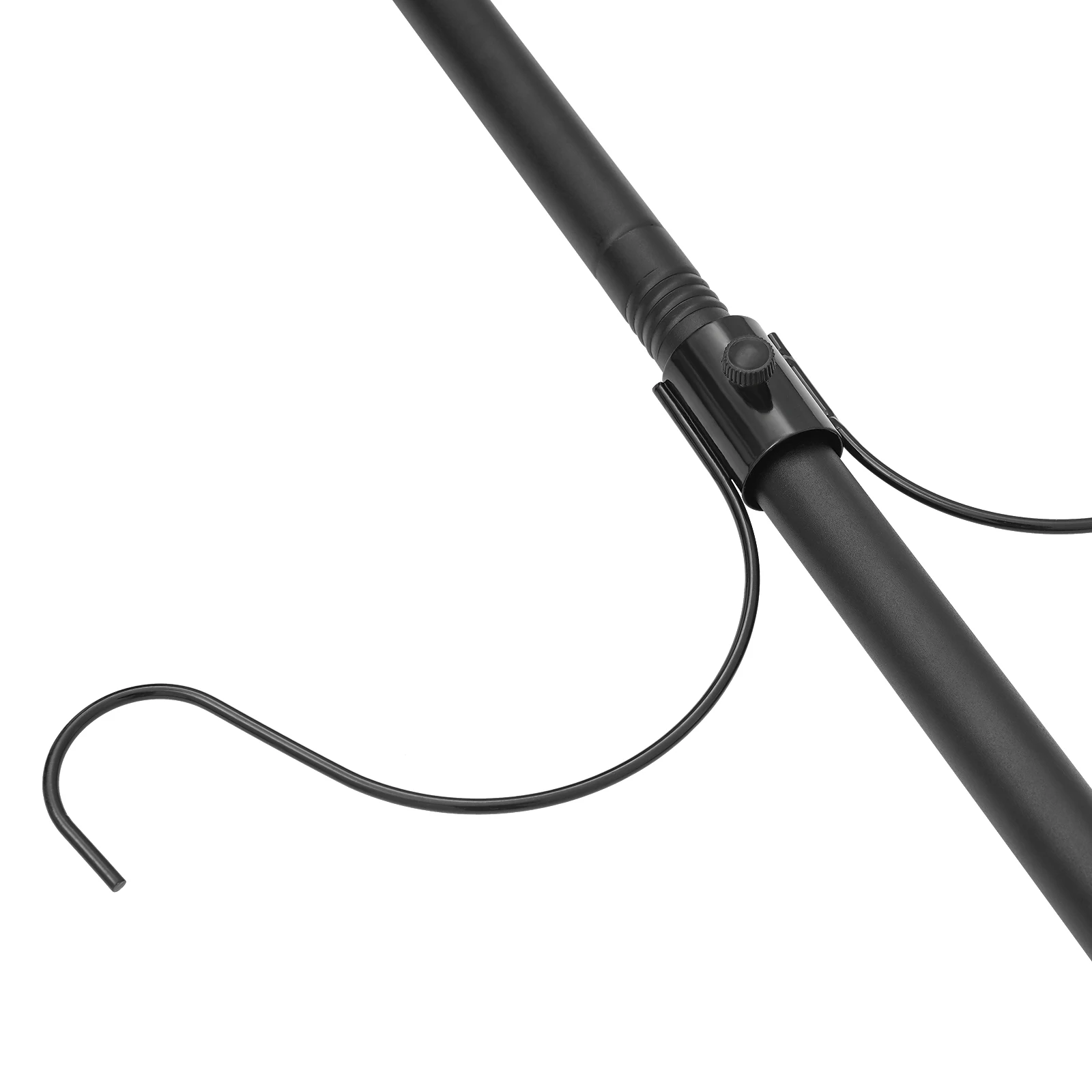 2 Stück 8,2ft/10ft Lichterkettenstange mit Gabel | Abnehmbarer Bodeneinsatz für Dekorative Lichterketten | Außenbeleuchtungshalterung – Detail 9