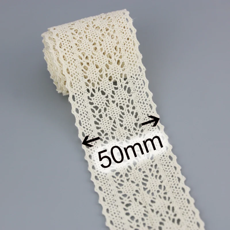 (5Meter/roll)  White Cotton Embroidered Lace Net Ribbons Fabric Trim Handwork DIY Sewing Handmade Craft Materials