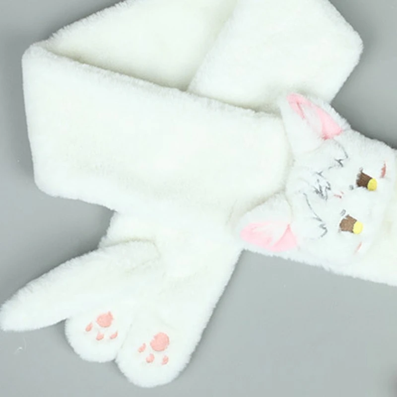 Sciarpa di gatto peluche peloso Anime Neckpiece Girl ComicShows Party Costume Cravatte