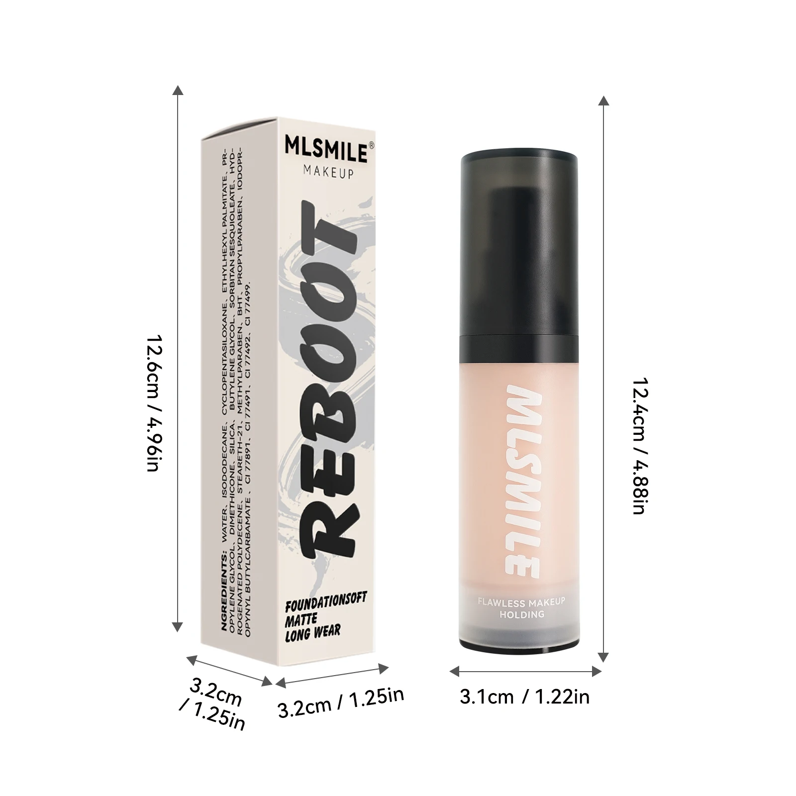 Face Foundation Cream Oil-Control Matte BBCream Waterproof Lasting Concealer Liquid Full Coverage Matte Base Professional Makeup 6