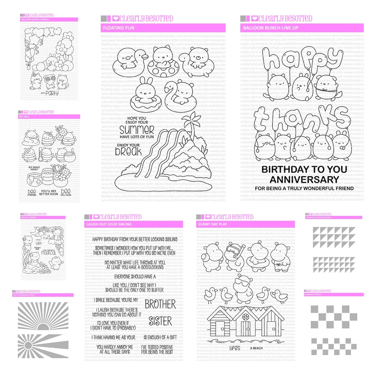 

Sibling Clear Stamps Stencil DIY Scrapbooking Paper Handmade Album Stamp Die Sheets Greeting Card Magical Corners