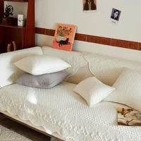 Single Retro Heavy Embroidered Yarn-dyed Pure Cotton Sofa Cushion Living Room Cushion Sofa Cover Towel Four Seasons 2