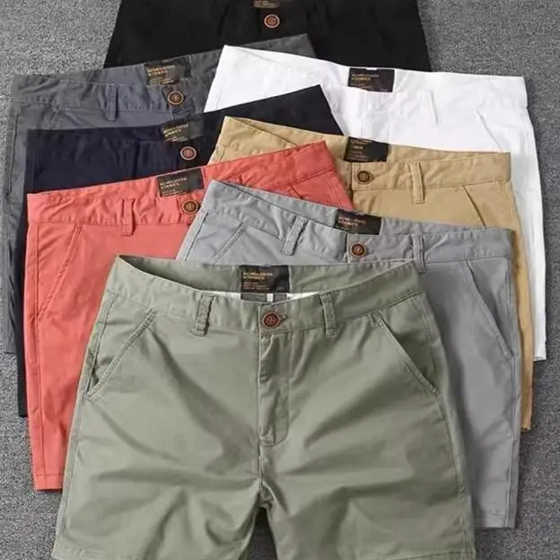 Retro Japanese Sle Men's ort orts Casual Versatile Slim Fit Summer Workwear mid Waist Straight Leg Basic Trousers