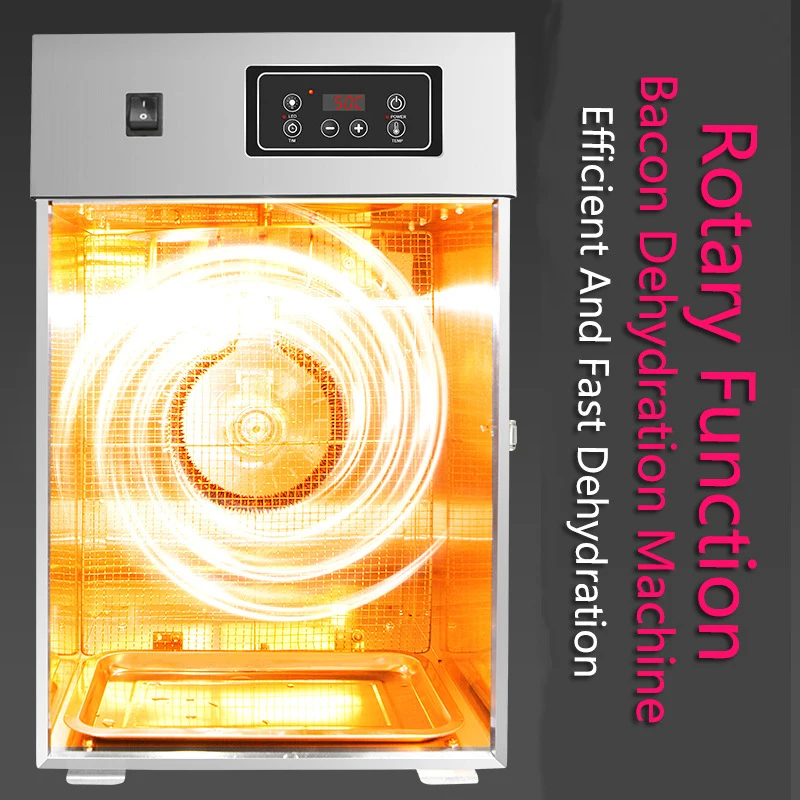 Dryer Rotating Sausages Bacon Chicken Duck Beef Food Dehydration Case Commercial Consumer Meat Machine 360° Household Air-dried 4