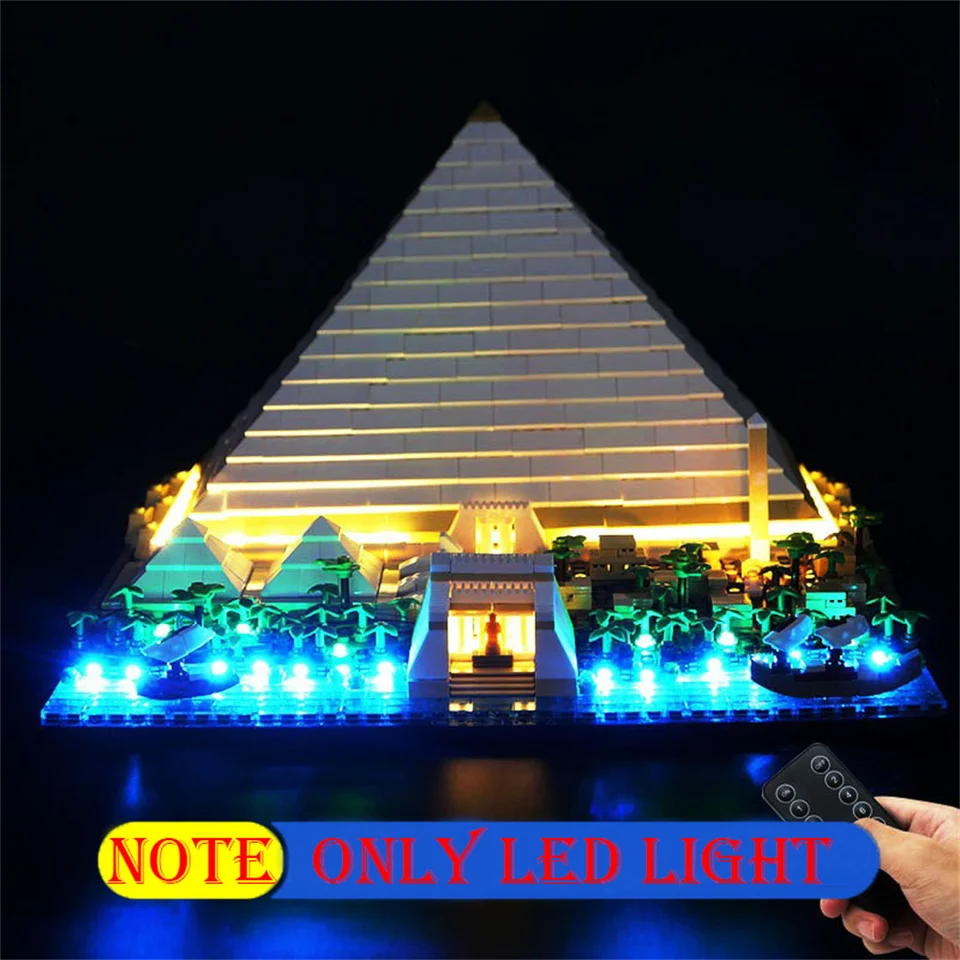 LocoLee Kit Luci LED per Lego 21058 Grande Piramide di Giza Decorazione