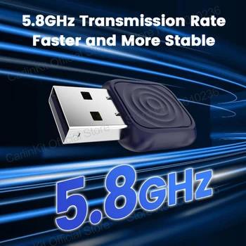 CarlinKit 5.0 Wireless Adapter Mini Ultra Wireless Android Auto & CarPlay USB Dongle For Car Upgrade WiFi Bluetooth Auto Connect 4