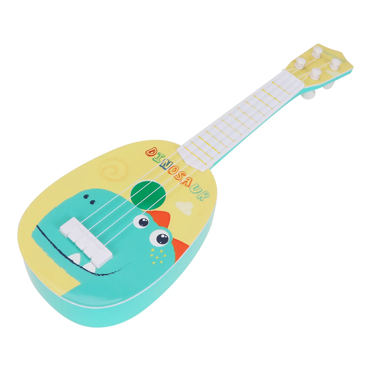 

1pc Plastic Guitar Toy Cartoon Dinosaur Early Educational Music Toy 4 Strings Guitar for Children