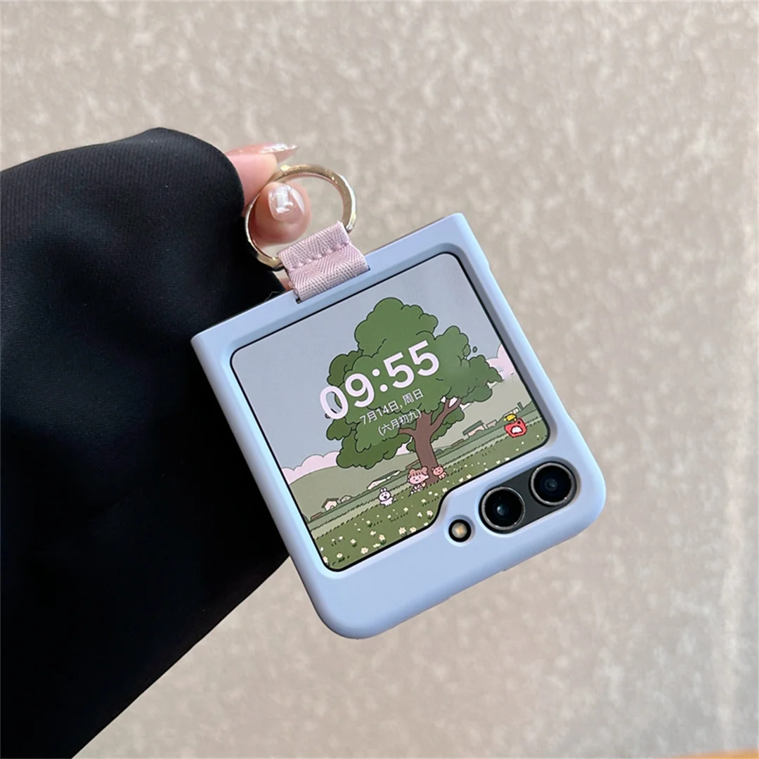 Adorable Korean Solid Color Liquid Silicone Ring Phone Case - Stylish Protective Back Cover