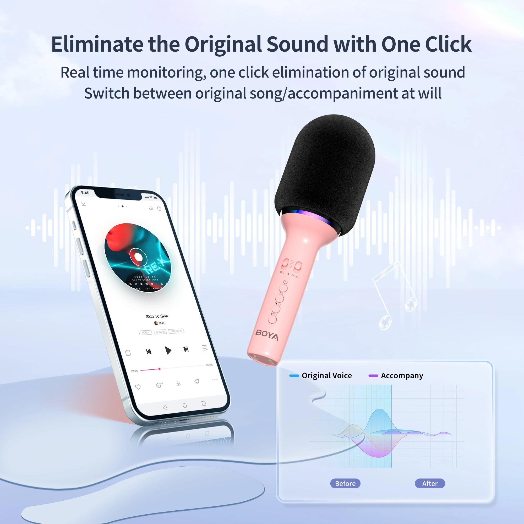 ميكروفون كاريوكي لاسلكي ، ميكروفون محمول باليد ، م...