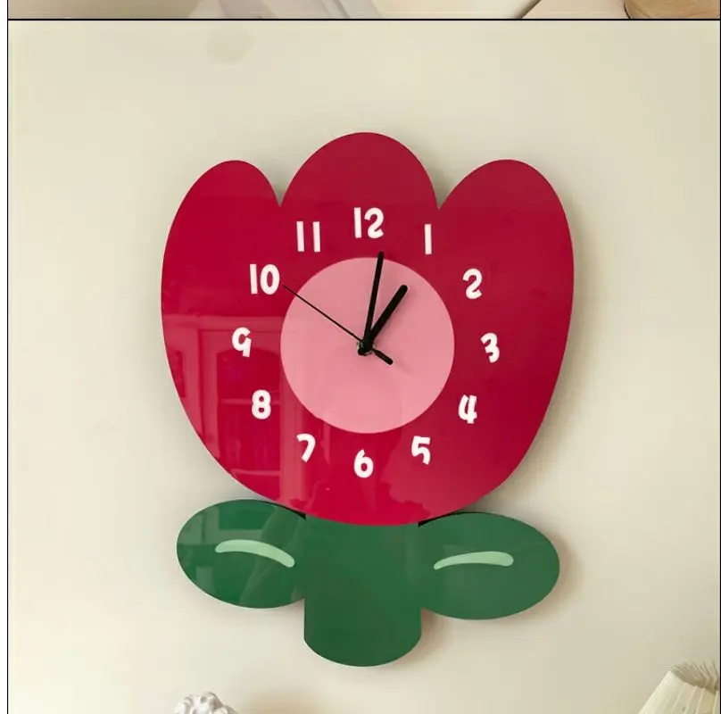Cute Cartoon Flower Wall Clock