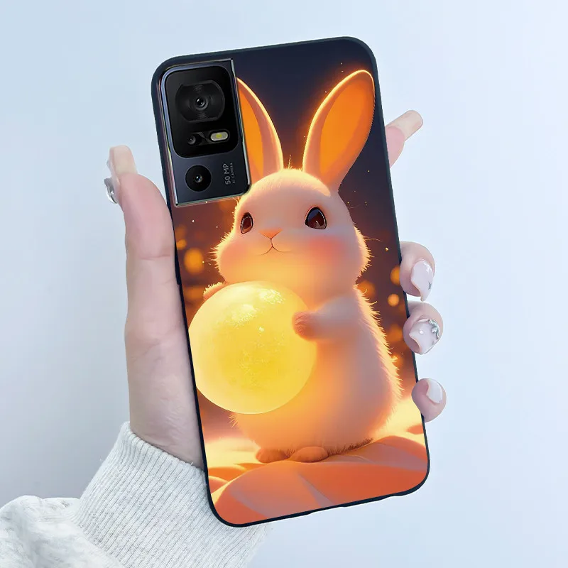 Luxury Cute Cartoon Black Soft Silicone Protective Phone Case