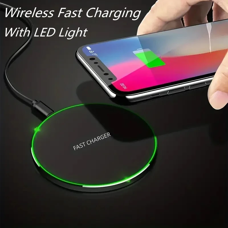 30W Fast Wireless Charger Pad – Compatible with iPhone, Samsung Galaxy, Xiaomi 4
