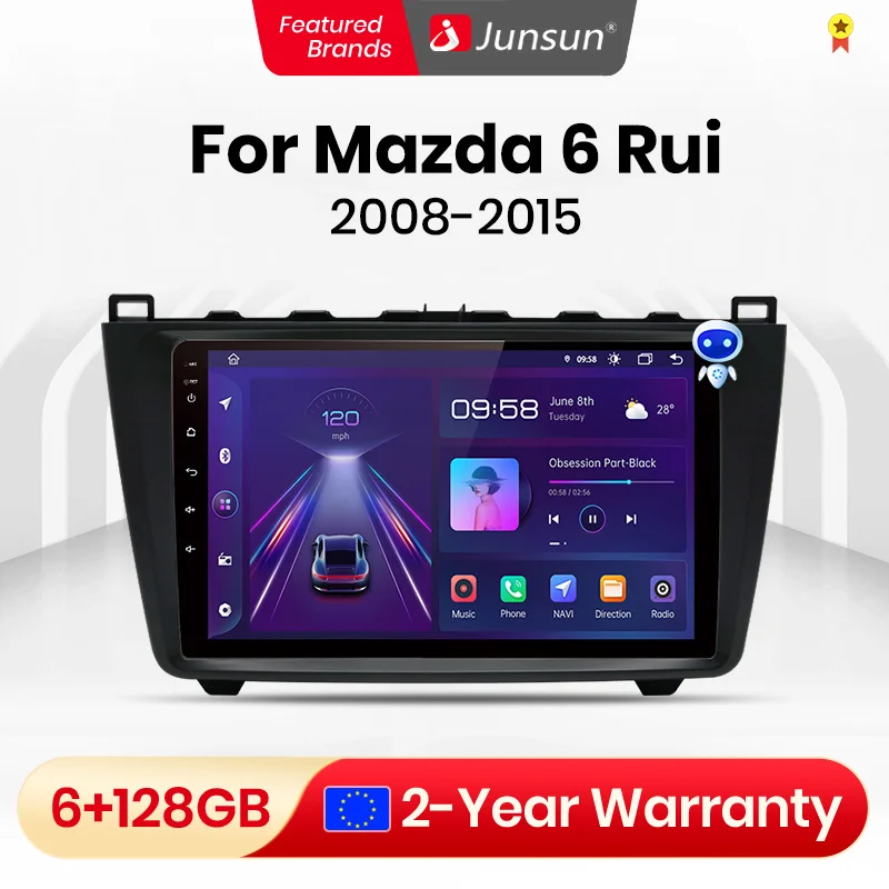 Автомагнитола Junsun V1pro 2 din Android для Mazda 6 GH 2007 - 2012 Carplay 4G GPS | Автомобили и мотоциклы