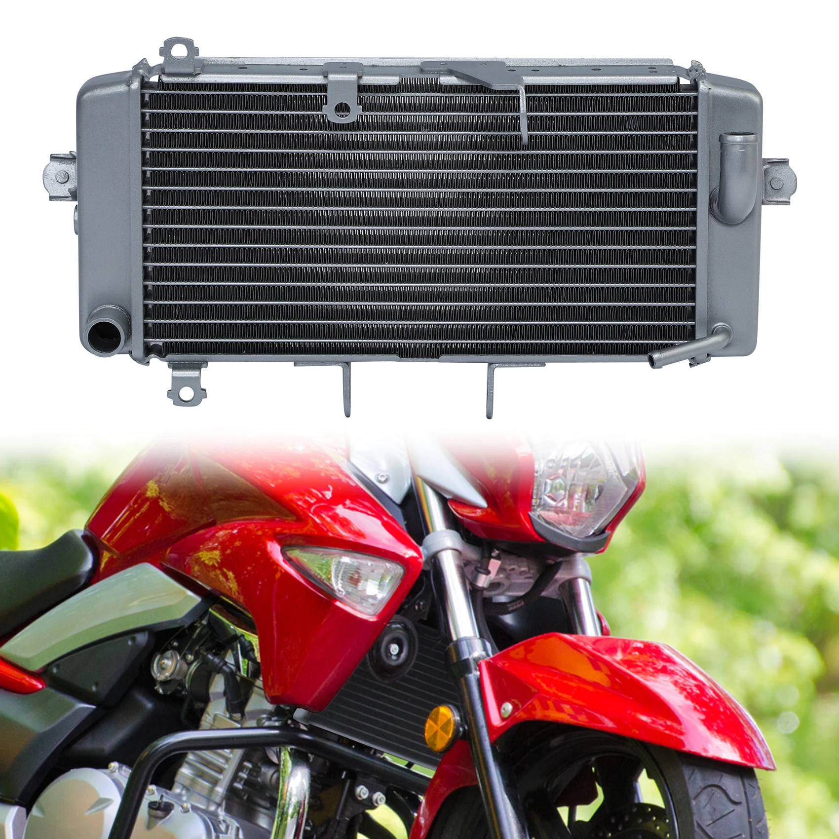 

Motorcycle Silver Radiator Cooler Cooling For Suzuki GW250 2012-2017 2016 2015 2014 2013 Aluminum