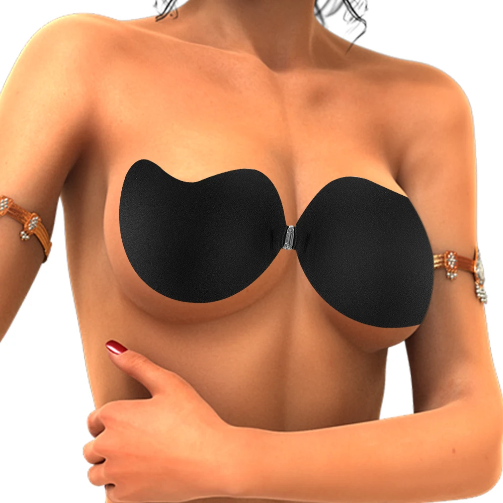 RUGUOA Reggiseno Silicone Push Up Invisibile Senza Spalline Coppe Adesive Reggiseno A Scollo Profondo Cerotti Seno Autoadesivo Donna Backless Body Shaper Bra Per Abiti
