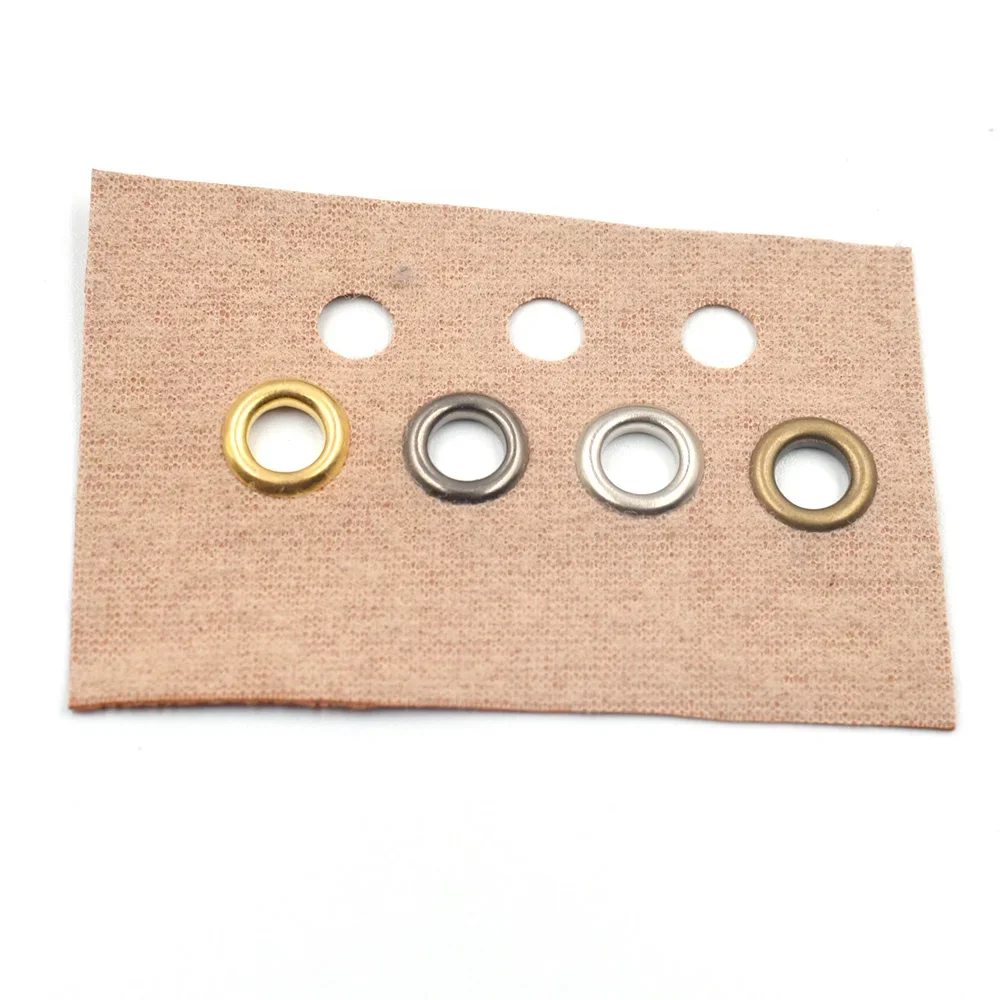 Eyelet Grommet Ring Kit Eyelet Grommet Ring 1000sets Eyelets Inner Diameter 4mm-6mm Brass Eyelets with Washer DIY Handmade Craft Sewing Clothing Belt Bulk Accessories