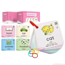 600 Words Children's English Words Early Education Enlightenment Learning Card Montessori Education Chinese and English Cards