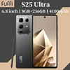Global Vision S25 Ultra Smartphone Android 4100mAh 8GB RAM 256G ROM 6.8 Inch Phone 720x1600HD 16+32MP 4G 5G Network Mobile Phone