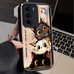 Flexible Silicone Shockproof Case with Cat Print Pattern - Protective Cover for Realme P3 Lite (HFTYJTMAO001)
