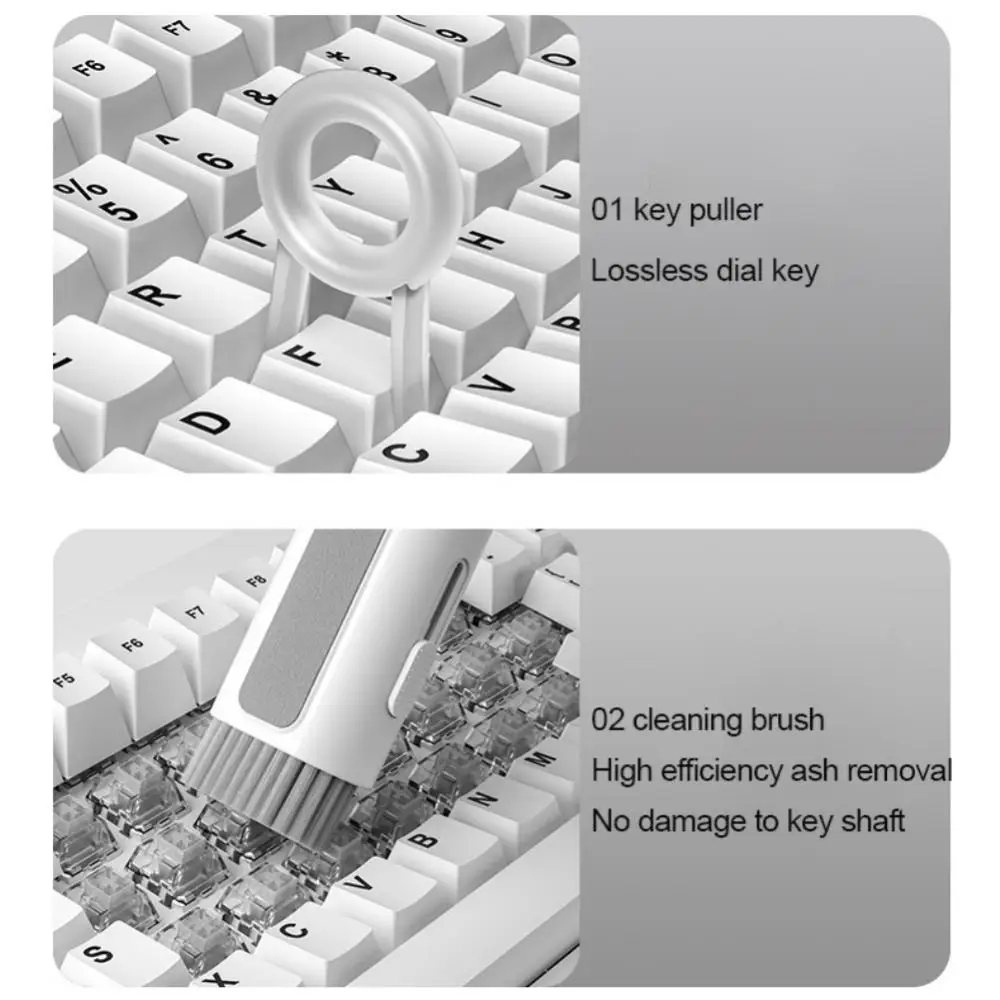 Computer Keyboard Cleaner Brush Kit Cleaning Tools 7 in1 Keycap Puller Earphone Pen For Macbook Headset Accessories 4