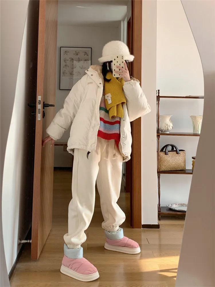 Chunky Women's Snow Boots Warm Down Winter 2022 Waterproof Female Ankle Boot With Fur Non-slip Candy Color Cotton Shoes Woman