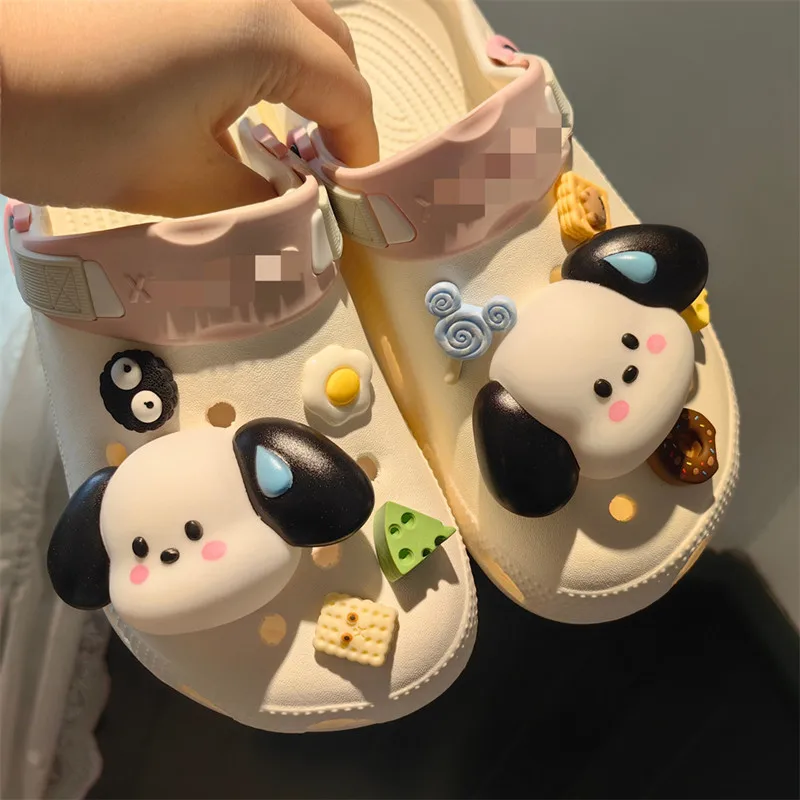 

New Hot Selling 3D MAX set Shoe Decoration Buckle croc Charms dog Accessories DIY Combination Jibz man unisex gift