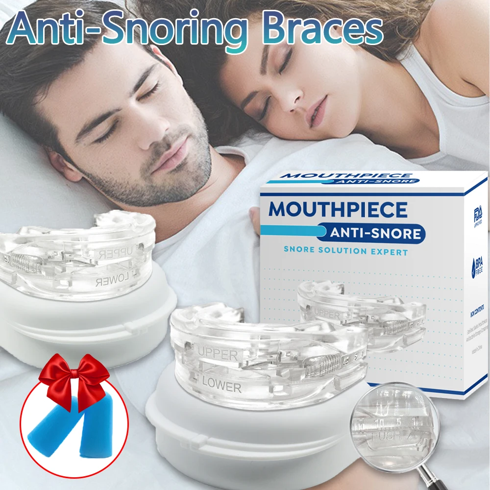 SiliconeAntiSnoringBruxismMouthGuardImproveSleepingAidApnea