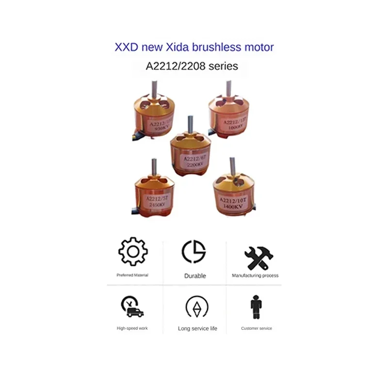 Xin Xida A2208/2212 Bürstenloser Motor 1000KV/1400KV/2450KV Bürstenloser Flügelmotor für Modellflugzeuge FPV – Detail 1