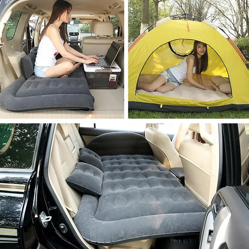 1.3x1.75m Inflatable Car Bed Camping Mattress For Car Sleeping Bed air Pump Air Mattress SUV Sleeping Pad