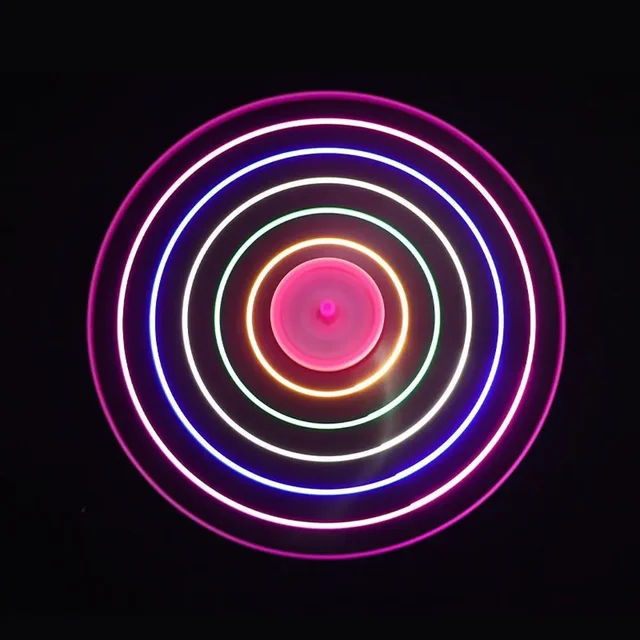 Kids Luminous Flying Disc Propeller Toys LED Lighting Pull String Flying UFO Toy Spinning Top Outdoor Game Sports Toy Gift 3
