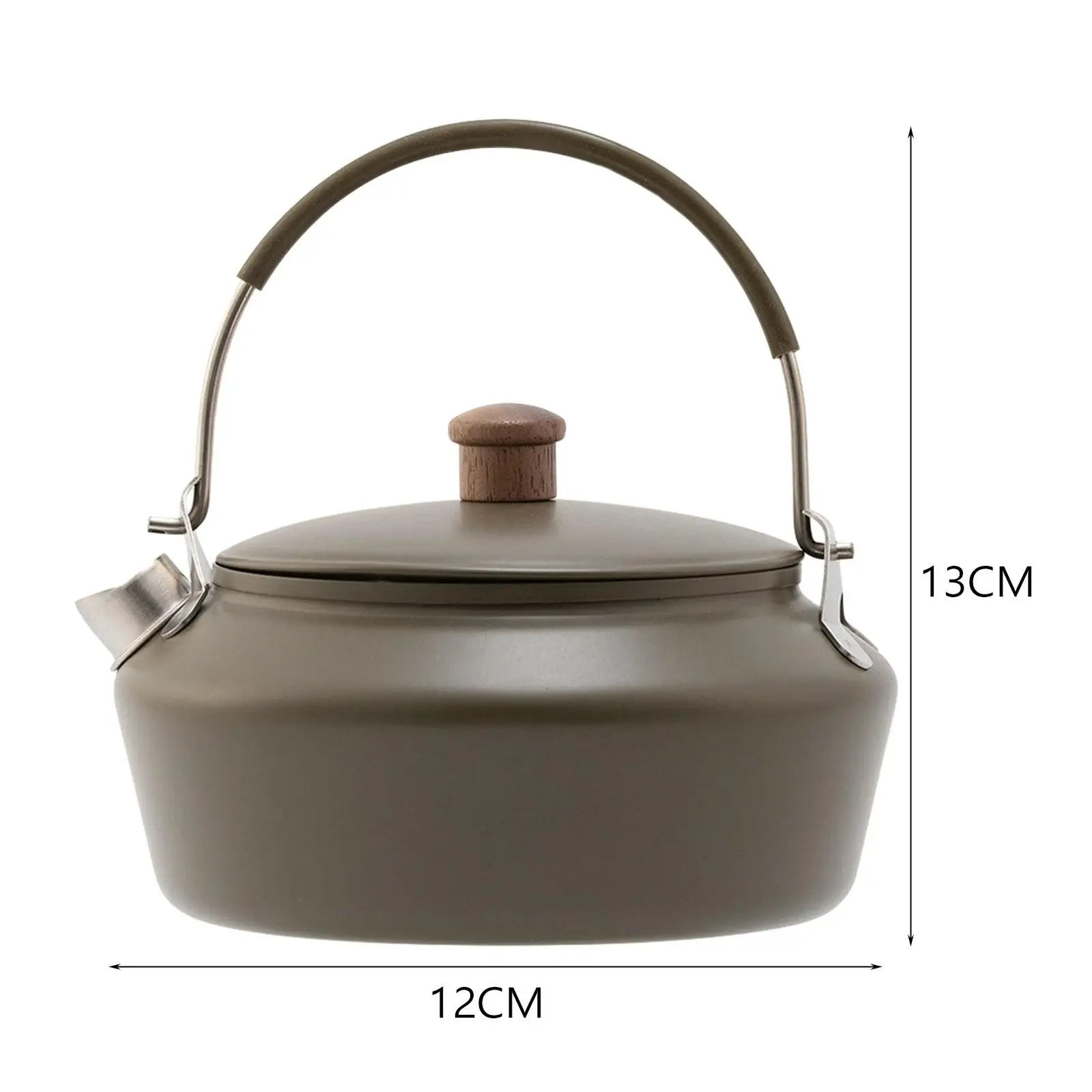 1 Liter Camping Kettle Picnic Teapot with Silicon Handle Stainless Steel Coffee Pot for Road Trip Picnics Hiking Outdoor Camping