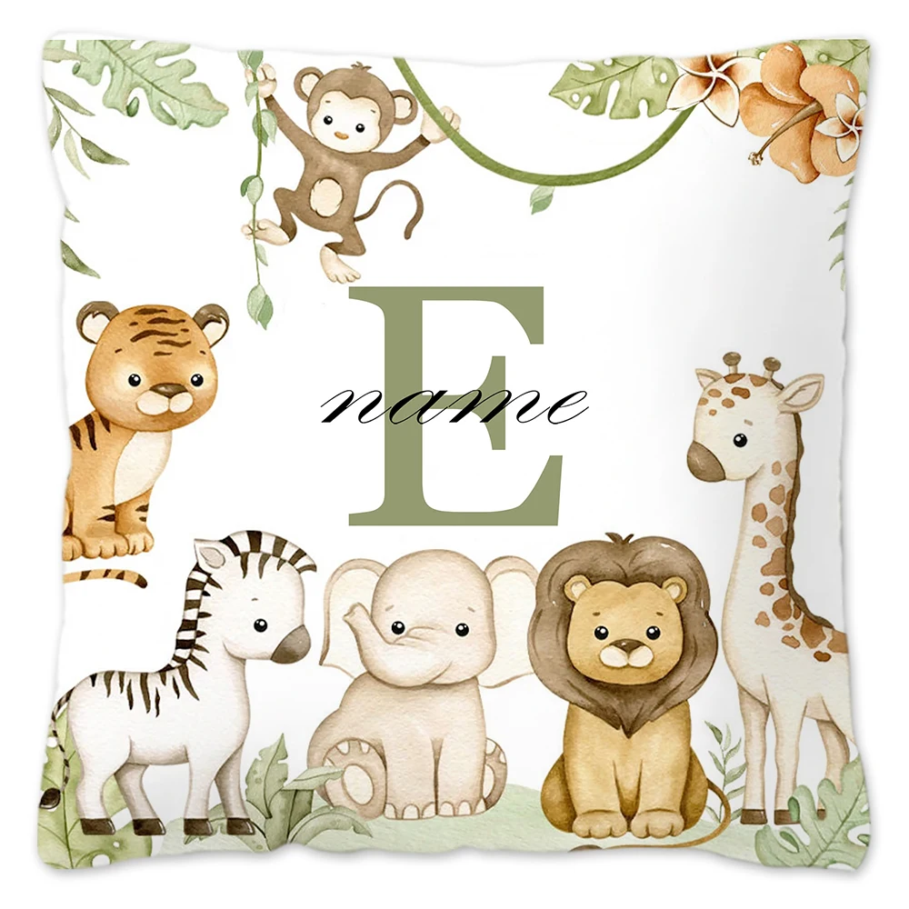 Personalized Animal Pillowcase - Custom Name Kids Bedroom Decoration & Birthday Gift