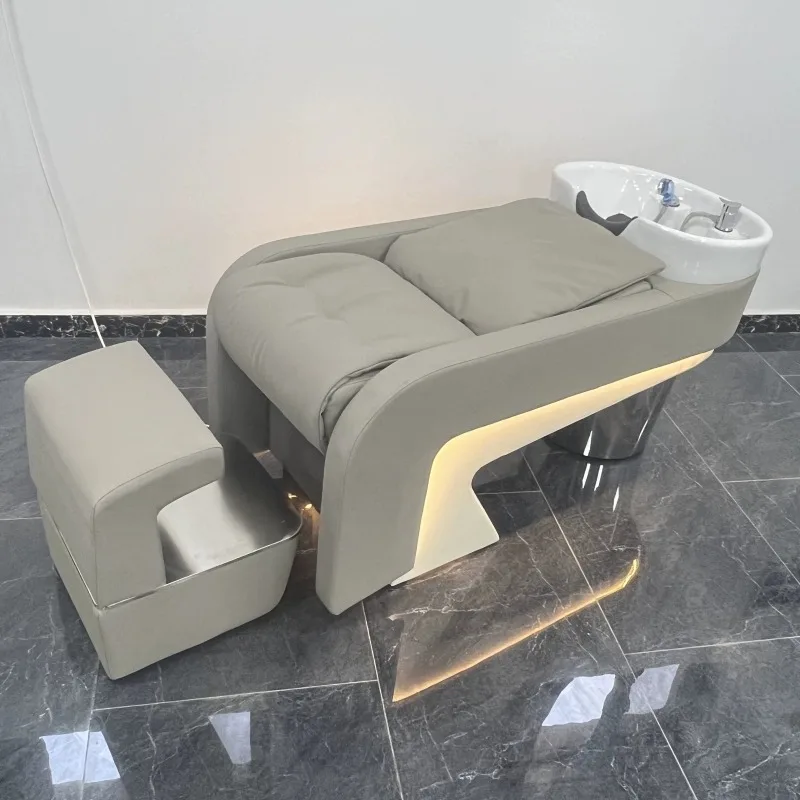 Luxury Stool Shampoo Chairs Hairdressing Head Spa Equipment Massage Shampoo Chairs Lounge Massageador Salon Furniture MR50SC massage lounge shampoo chairs hairdressing ergonomics stylist pillow shampoo chairs adult massageador beauty furniture mr50sc