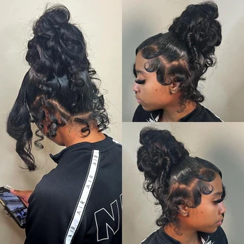 40 Inch Body Wave 360 Full HD Lace Frontal Wigs 100% Human Hair Preplucked Brazilian 250 Density 13x6 Lace Front Human Hair Wig 1