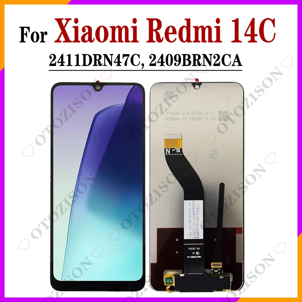 Écran LCD + Vitre Tactile Complète Pour Xiaomi Redmi 10, 10C, 12, 12C, 13, 13C, 14C - Neuf