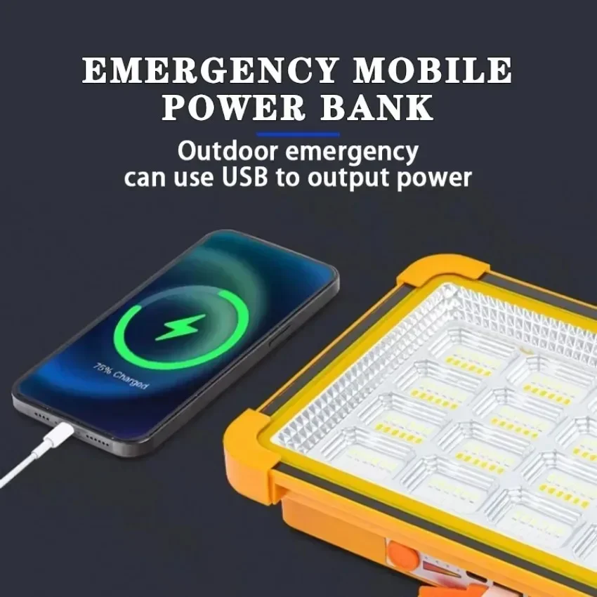 LED Flood Light Portable Camping Light 200-800W Outdoor Solar LED Floodlight For Camping Fishing