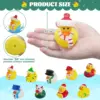 24/48 Pcs Christmas Rubber Ducks in Bulk  Toys Holiday Rubber Ducks for Jeep Ducking, Xmas Party Favors Decorations 3