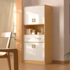 Oak and White Kitchen Pantry Cabinet,70" Tall Kitchen Storage Cabinet with Doors and Drawer, Freestanding Wooden Storage Cabinet 3