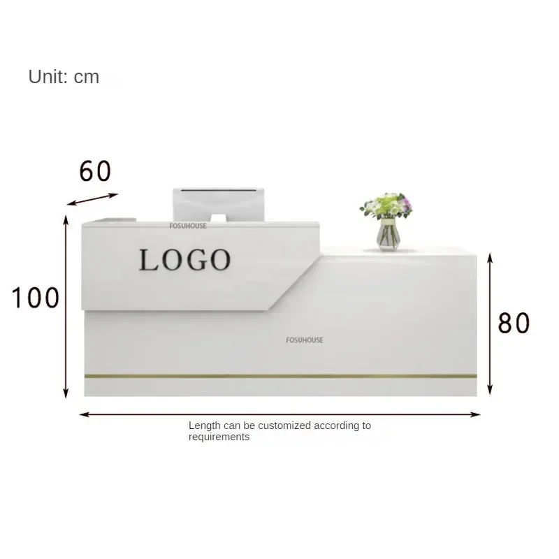 Modern Clothing Store Beauty Salon Barber Shop Checkout Counter Minimalist Company Front Desk Reception Desks Bar Counter Table