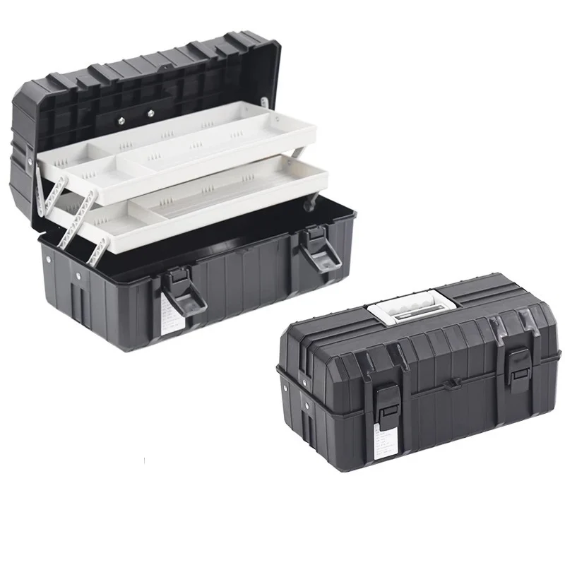 Multi-function Three-layer Plastic Toolbox Folding Hardware Accessories Tool Box Organizer Parts Plastic Case Storage