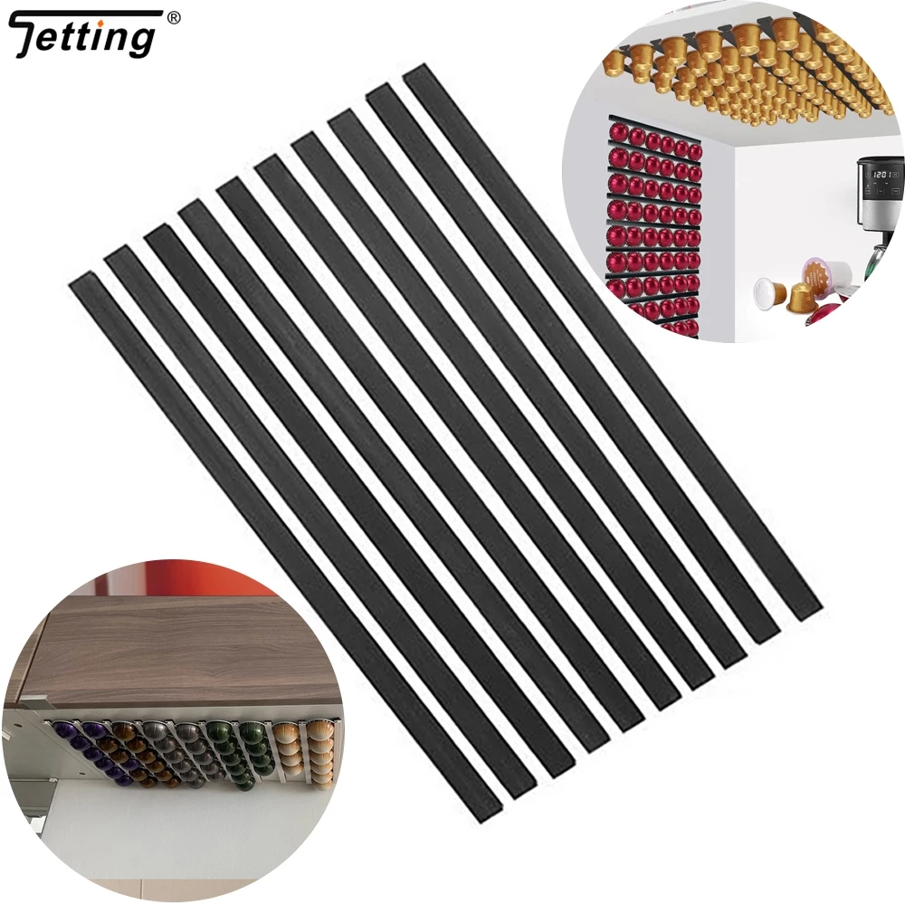 Coffee Pod Capsule Holder 6 Pack Coffee Pod Counter Storage Strips Saving Space Compatible With K Cup Pods,Nespresso Pods