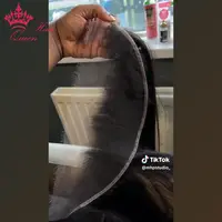 Queen Hair véritable HD Frontal/Closure uniquement en dentelle invisible effet peau fondue 13x6 13x4 4x4 4x6 5x5 6x6 7x7 Raw Human Hair Body Wave/Lisse 6