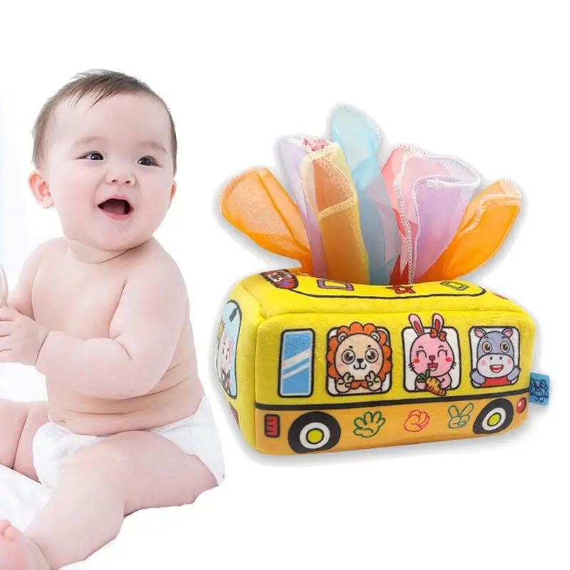 

Toy Tissue Box High Contrast Crinkle Sensory Toys Early Learning STEM Montessori Education Montessori Toys For Girls And Boys