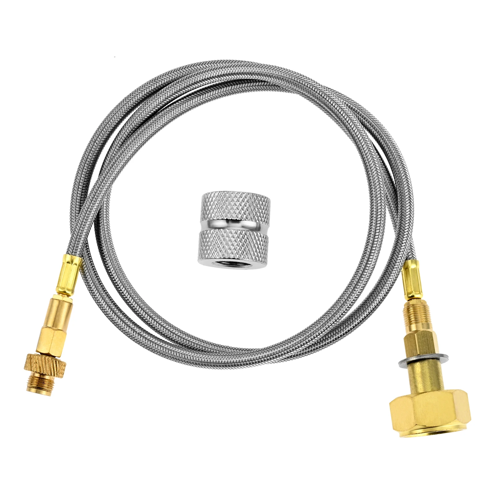 Outdoor Gas Stove Air Hose 1M Flat Air Connector to connect Gas Tank to Inflate OD can European Bottle Camping Cooking Kit
