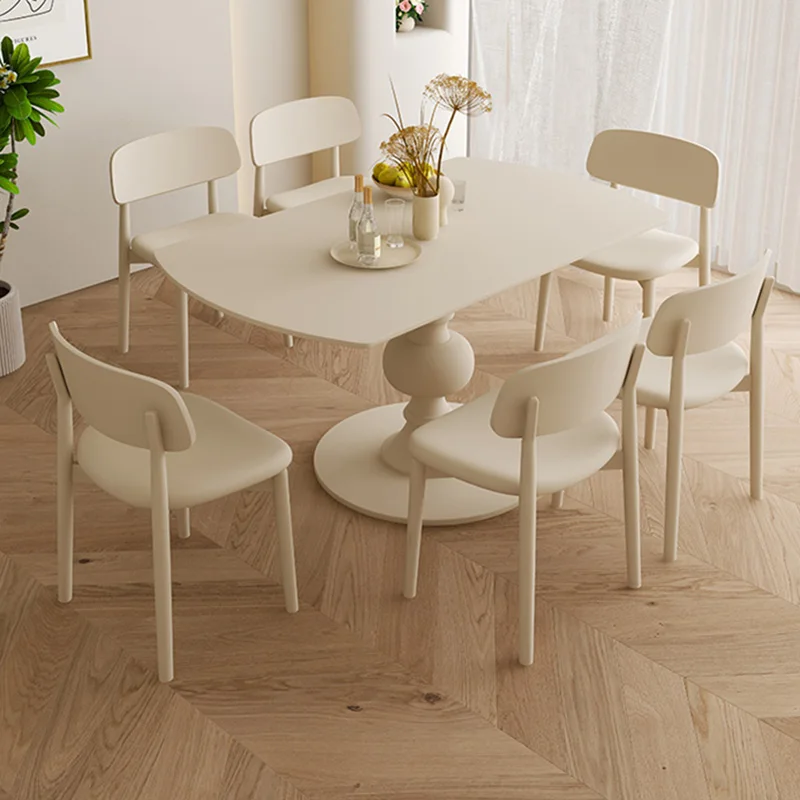 

Multifunctional Unfolding Dining Table Luxury Rectangle Design Rotating Dining Table Kitchen Round Mesa De Jantar Decoration