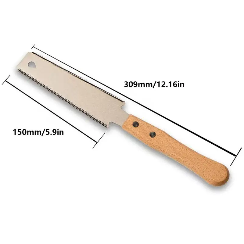 Woodworking Hand Pull Saw With Double Edges Japanese Styles Wood Cutter Tools With Non-slip Handle Flush Cut Saw For Gardening 6