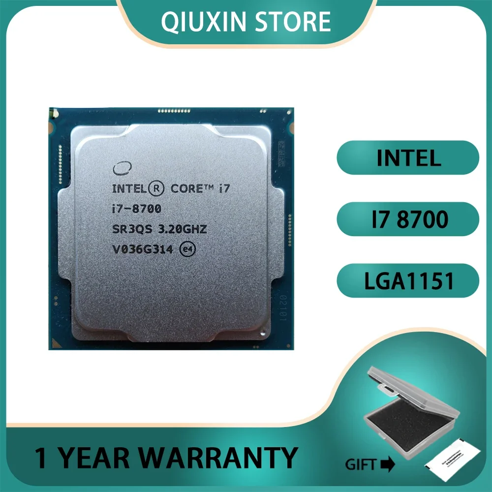 

LGA 1151 Intel Core i7-8700 i7 8700 3.2CPU Процессор 12M 65W GHz шестиядерный двенадцати потоков