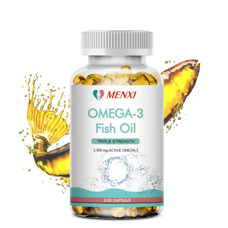 Cápsulas de aceite de pescado Omega 3, salud cardíaca, mejora la función cognitiva, EPA, DHA